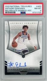 2020-21 Panini National Treasures Basketball Anthony Edwards RC/Rookie Private Signings Association Version/#PSA-AED【PSA8】 Timberwolves