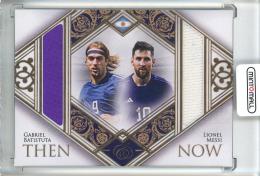 2024 Futera Unique World Football Gabriel Batistuta/Lionel Messi Then & Now Dual Memorabilia/#TN14【13/17】