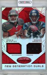 2015 PANINI Certified Football Jameis Winston Rashad Greene New Generation Dual Jersey Mirror Red 249枚限定 /132