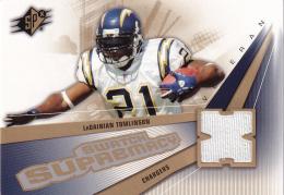 2006 SPx San Diego Chargers LaDainian Tomlinson Swatch Supremacy