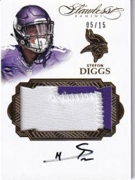 2016 Panini Flawless Minnesota Vikings Stefon Diggs Patch Autographs