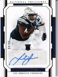 2018 Panini National Treasures Los Angeles Chargers Justin Jones Autographs Goldパラレル版 36/49
