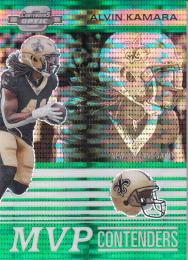 2019 Panini Contenders Optic New Orleans Saints Alvin Kamara MVP Contenders Green Pulsar 11/27