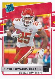 2020 Panini Donruss Kansas City Chiefs Clyde Edwards-Helaire Base Rated Rookie
