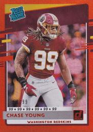 2020 Panini Donruss Washington Redskins Chase Young  Base Jersey Numberパラレル版 58/99