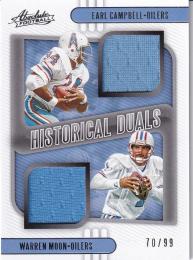 2020 Panini Absolute Houston Oilers Earl Campbell/Warren Moon Historical Dual Materials 70/99