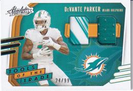 2020 Panini Absolute Miami Dolphins DeVante Parker Tools of the Trade Dual Materials 24/99