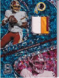 2020 Panini Spectra Washington Redskins Dwayne Haskins Sunday Spectacle Materials Neon Blueパラレル版 43/50