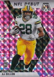 2020 Panini Mosaic Green Bay Packers A.J. Dillon Base NFL DEBUT Camo Pinkパラレル版