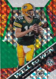 2020 Panini Mosaic Green Bay Packers Aaron Rodgers Will to Win Greenパラレル版