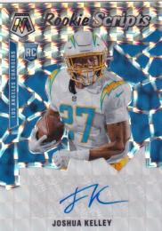 2020 Panini Mosaic Los Angeles Chargers Joshua Kelley Rookie Scripts