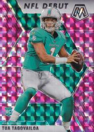 2020 Panini Mosaic Miami Dolphins Tua Tagovailoa Base NFL DEBUT Camo Pinkパラレル版