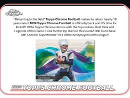 ◆予約◆NFL 2024 TOPPS CHROME HOBBY