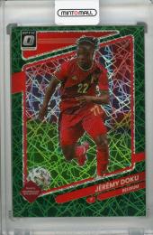 2021-22 Donruss Soccer Road to Qatar Belgium Jeremy Doku Base Optic Green Velocity(パラレル版)