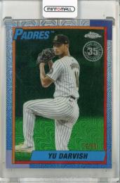 2025 Topps Update Yu Darvish 90 Topps Silver Pack Chrome Green Refractors #U90C79【12/99】 San Diego Padres