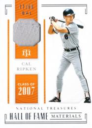 2019 PANINI National Treasures Baseball Cal Ripken Hall of Fame Materials 99枚限定 /77