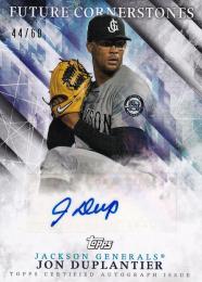 2019 Topps Pro Debut  Jon Duplantier Future Cornerstones Autographs 44/60