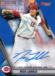 2019 Bowman's Best Cincinnati Reds Nick Lodolo Best of '19 Autographs Blueパラレル版 115/150