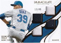 2019 Panini Immaculate New York Mets Edwin Diaz Immaculate Quads Relics 13/49