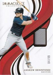 2019 Panini Immaculate Boston Red Sox Andrew Benintendi Base Relics 84/99