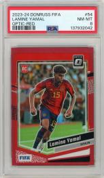 2023-24 Panini Donruss Soccer Lamine Yamal Optic Red【211/299】【PSA8】《Near MINT-MINT》 Spain