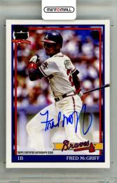 2026 Topps Series 1 Baseball Fred McGriff #91A-FM 1991 Topps Baseball Autograph Card Braves