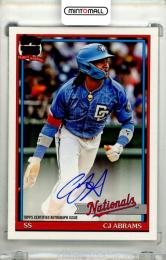 2026 Topps Series 1 Baseball CJ Abrams #91A-CA 1991 Topps Baseball Autograph Card Nationals