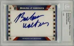 2014 Famous Fabrics Making of America Barbara Walters Cut Signature Auto【1/1】