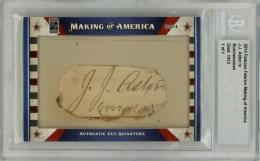 2014 Famous Fabrics Making of America J.J. Astor IV Cut Signature Auto【1/1】《ケースに擦れあり》