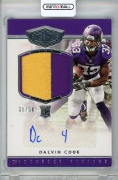 2017 PANINI Plates & Patches Football Dalvin Cook Rookie Patch Autograph Blue 50枚限定 /31