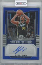 2023-24 PANINI Contenders Optic Perennial Contenders Autographs Blue / MYLES TURNER(Indiana Pacers) 【67/75】