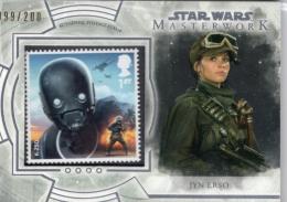 2018 STAR WARS MASTERWORK  Jyn Erso Postage Stamp 099/200