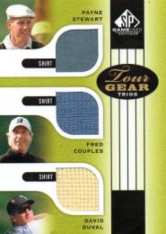 2012 UPPER DECK SP Game Used Golf  Payne Stewart & Fred Couples & David Duval Event Used Memorabilia