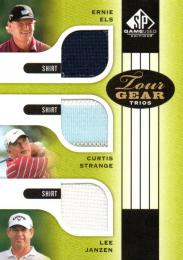 2012 UPPER DECK SP Game Used Golf  Ernie Els & Curtis Strange & Lee Janzen Event Used Memorabilia