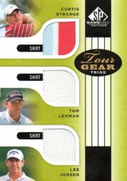 2012 UPPER DECK SP Game Used Golf  Curtis Strange & Tom Lehman & Lee Janzen Event Used Memorabilia
