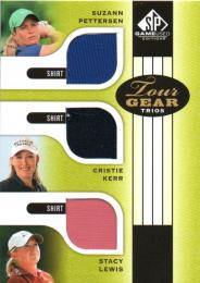 2012 UPPER DECK SP Game Used Golf  Suzann Pettersen & Cristie Kerr & Stacy Lewis Event Used Memorabilia