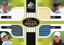 2012 UPPER DECK SP Game Used Golf  Tom Lehman & David Duval & Corey Pavin & Mike Weir Event Used Memorabilia
