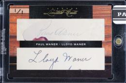 2011 Panini Donruss Limited Cuts #42 Lloyd Waner/Paul Waner Dual Cut Signatures #42【1/1】 (MSV#0069)
