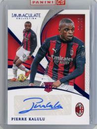2021 Panini Immaculate Collection Pierre Kalulu Rookie Autographs Sapphire #5 RC【08/25】 AC Milan