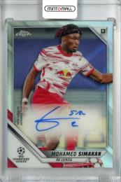 2021-22 Topps Chrome UEFA Champions League Mohamed Simakan Chrome Autographs #CA-MS RB Leipzig