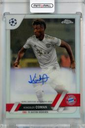 2022-23 Topps Chrome UEFA Club Competitions Kingsley Coman Chrome Autographs #CA-KC  FC Bayern Munchen
