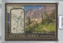 2019 Upper Deck Goodwin Champions  Iceberg Lake Trail National Parks Vintage Map Relics 09/10