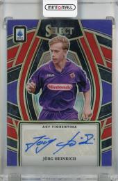 2023-24 Panini Select Serie A Jorg Heinrich Select Signatures Red #24 Auto  ACF Fiorentina
