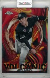 2023 Topps NPB Chrome 佐々木朗希 VOLCANIC(裏面白かけあり) 千葉ロッテマリーンズ