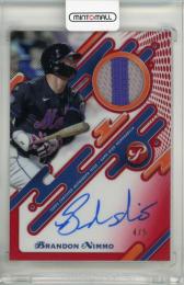 2026 Topps Pristine Brandon Nimmo Pristine Pieces Autograph Relics Red Refractors #PPARBN【4/5】