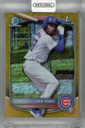 2025 Topps Bowman Chrome Juan Tomas Gold Shimmer Refractor #BCP-230 1st ※へこみあり【30/50】 Chicago Cubs