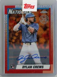 2025 Topps Update Series Dylan Crews 1990 Topps Silver Pack Chrome Autographs Orange Refractors #U90C-91 RC【25/25(ラストナンバー)】 Washington Nationals