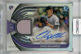2025 Topps Bowman Chrome Chase Dollander Chrome Auto Relics #BCAR-CD RC ※傷・へこみあり【109/150】 Colorado Rockies