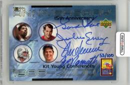 2000 UPPER DECK Hawaii  Julius Erving /Gordie Howe /Joe Namath /Tom Seaver  Autographs #GAU【53/100】