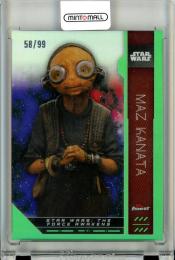 2023 Topps Finest Star Wars  Maz Kanata Base Green Refractor 58/99